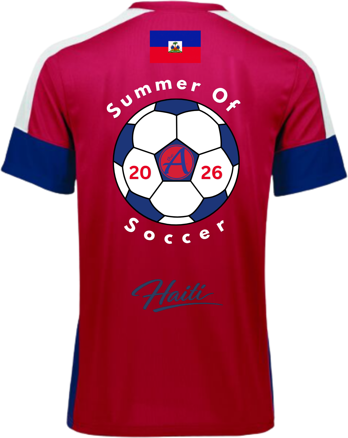 Red and Blue Men's Performance Jersey - HAITI