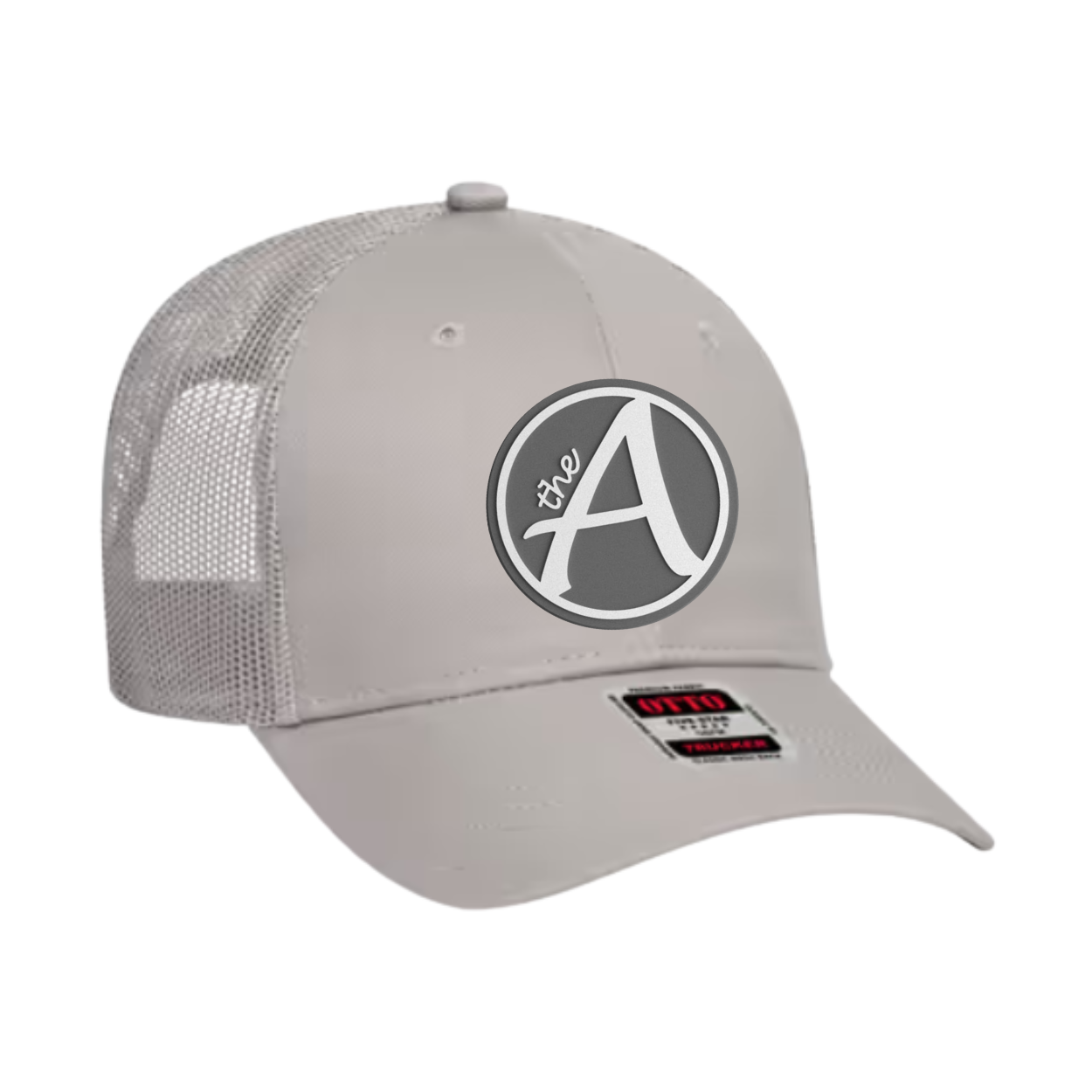 OTTO 83-473 Trucker Hat - Low Profile - Grey Wolf - White & Grey