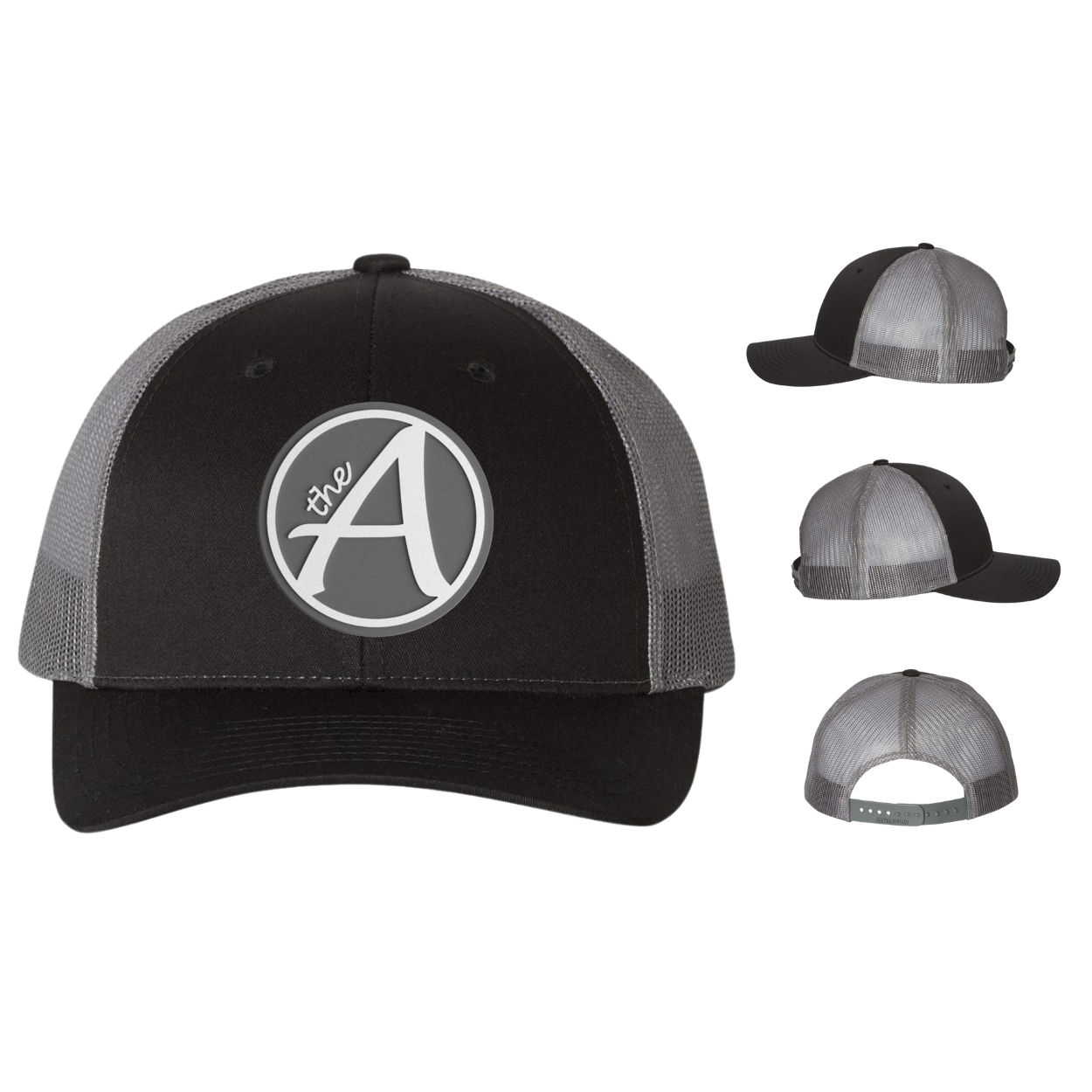 Richardson 115 Trucker Hat - Low Profile - Grey Wolf - White & Grey