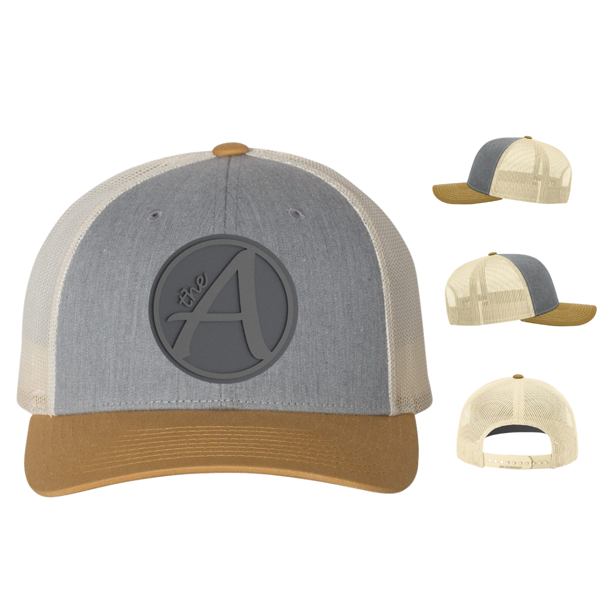 Richardson 115 Trucker Hat - Low Profile - Grey Wolf - Grey On Grey