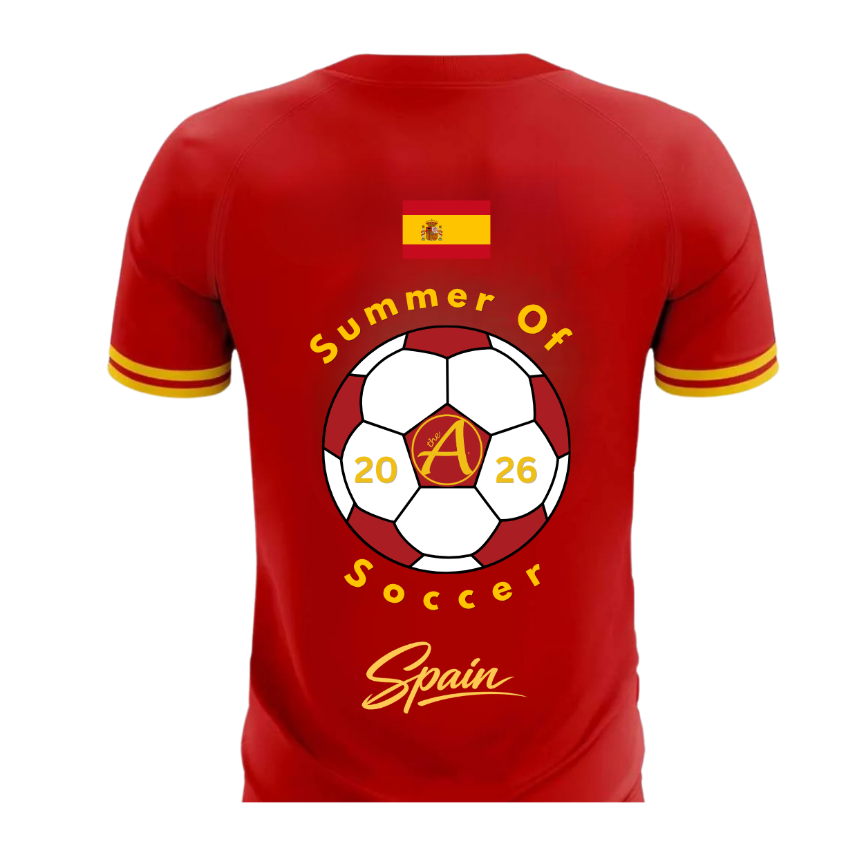 Custom Red Classic Striped Jersey - SPAIN