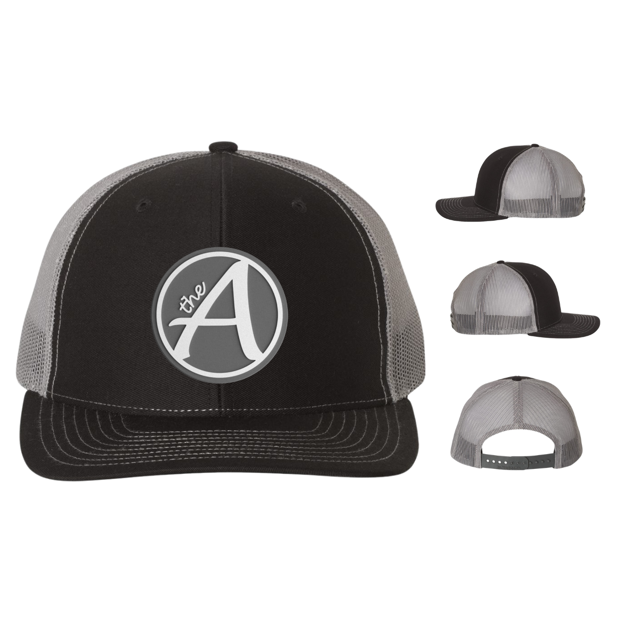 Richardson 112 Trucker Hat - Mid Profile - Grey Wolf -  White & Grey