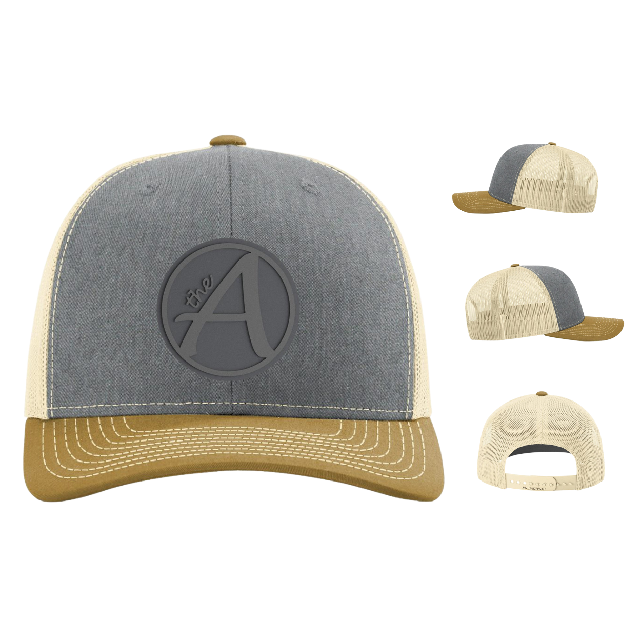 Richardson 112 Trucker Hat - Mid Profile - Grey Wolf - Grey On Grey
