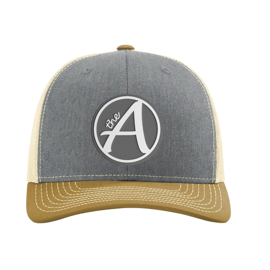 Richardson 112 Trucker Hat - Mid Profile - Grey Wolf -  White & Grey