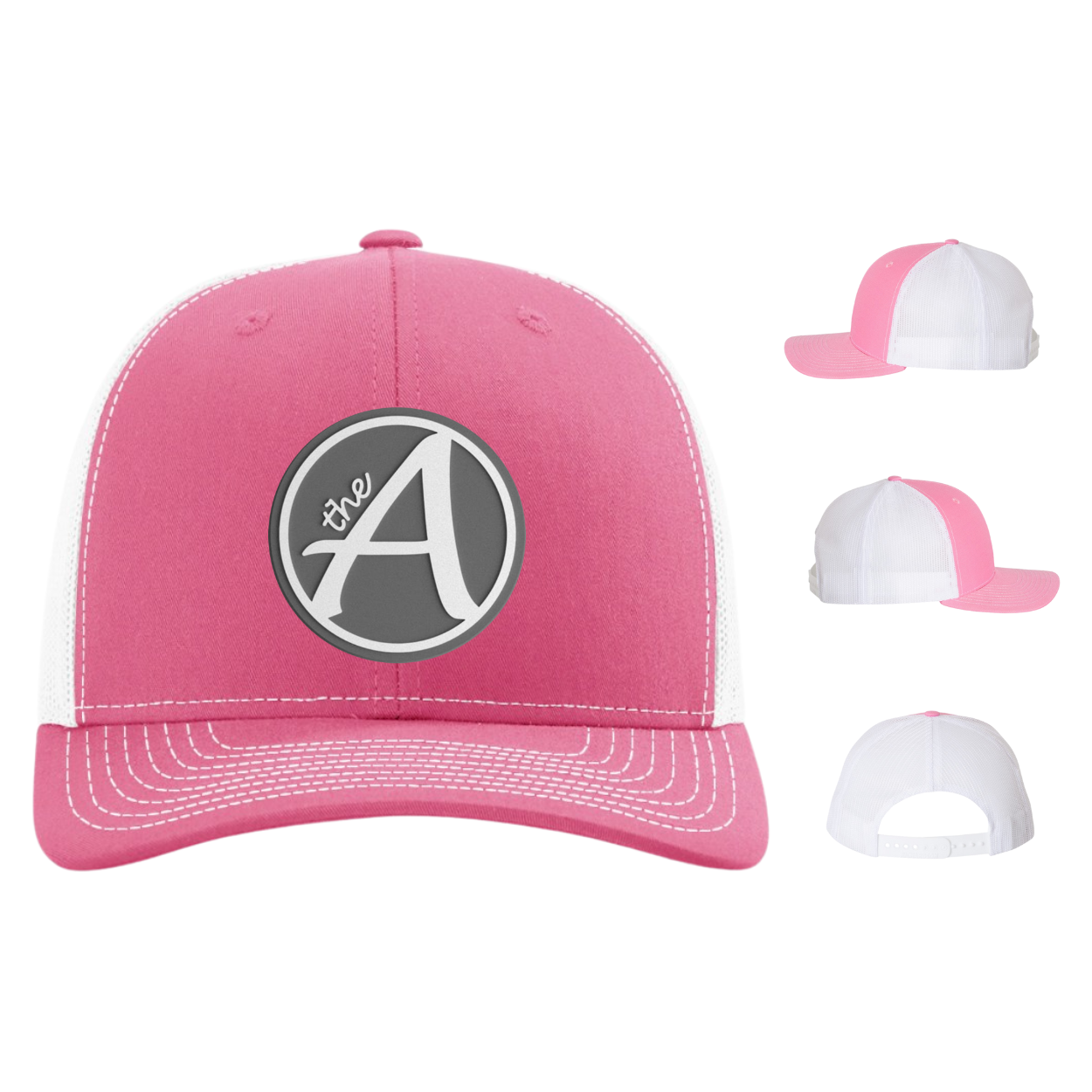 Richardson 112 Trucker Hat - Mid Profile - Grey Wolf -  White & Grey