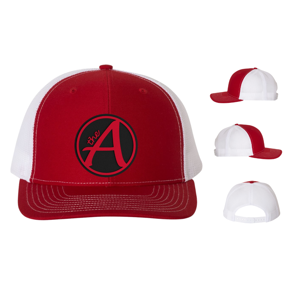 Richardson 112 Trucker Hat - Mid Profile - Black & Red Collection