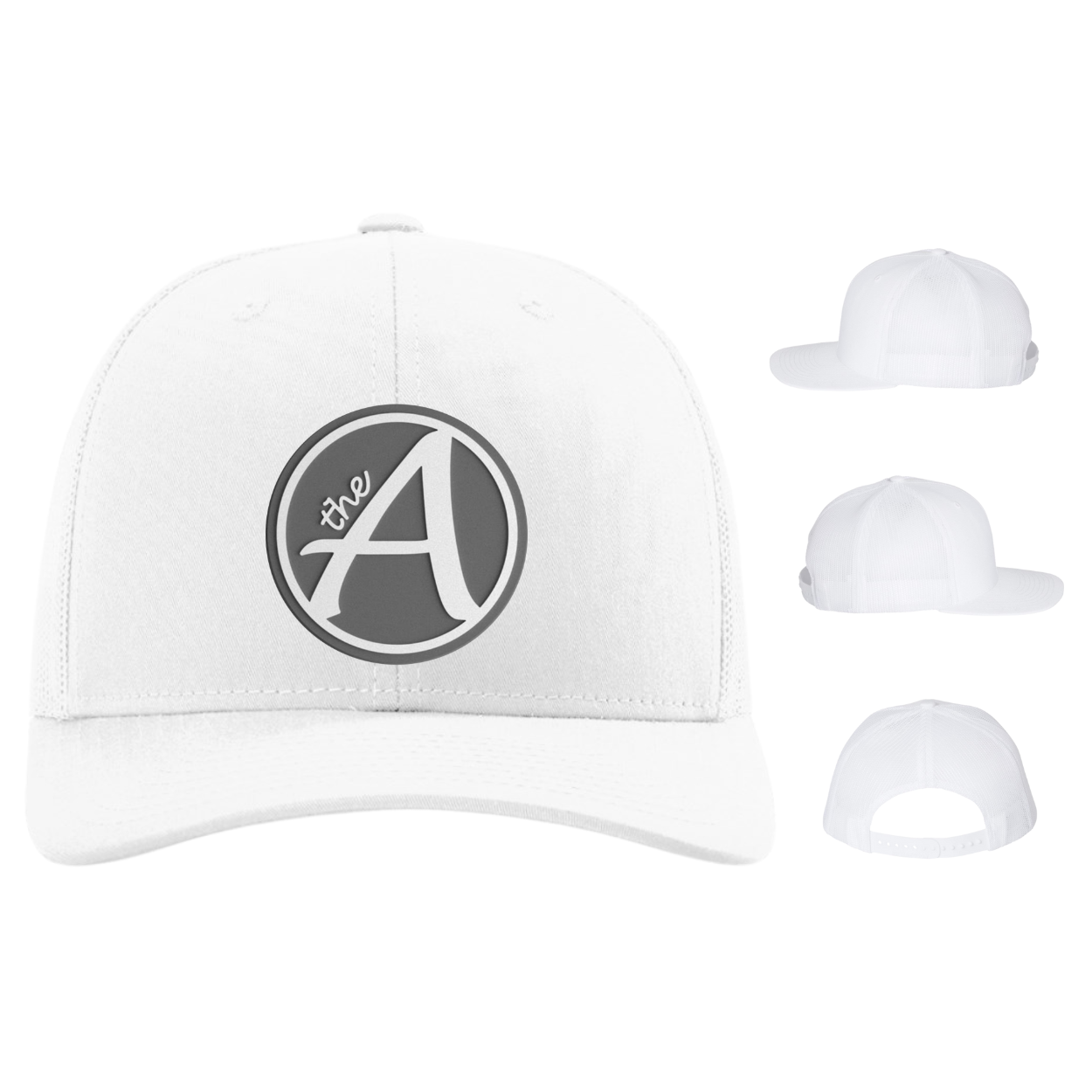 Richardson 112 Trucker Hat - Mid Profile - Grey Wolf -  White & Grey