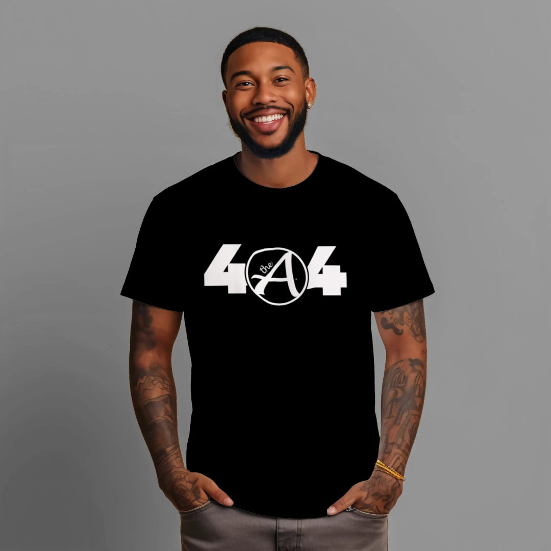 404 Black Shirt_Black and White Logo