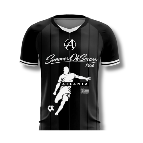 Custom Black Classic Striped Jersey - Black & White #26 Design - ATLANTA