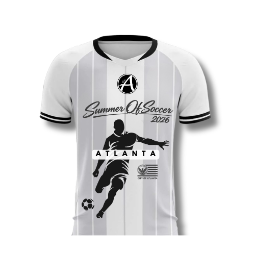 Custom White Classic Striped Jersey - White & Black #26 Design - ATLANTA
