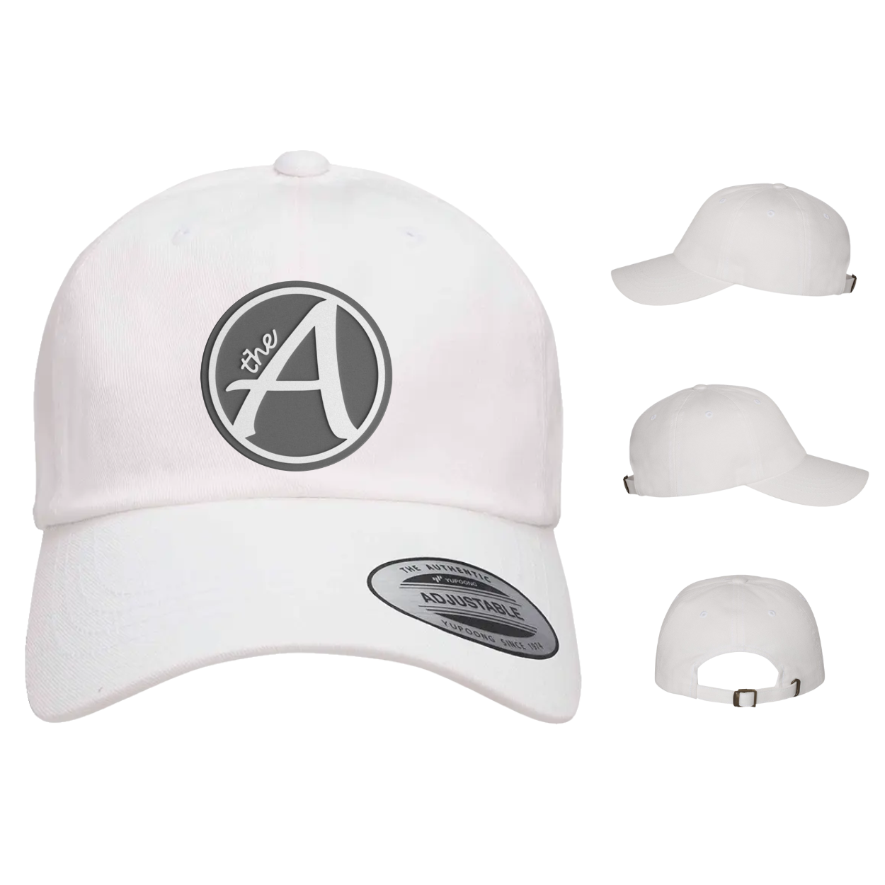 Yupoong 6245 - Dad Hat - Ultra Low Profile - Grey Wolf - White & Grey