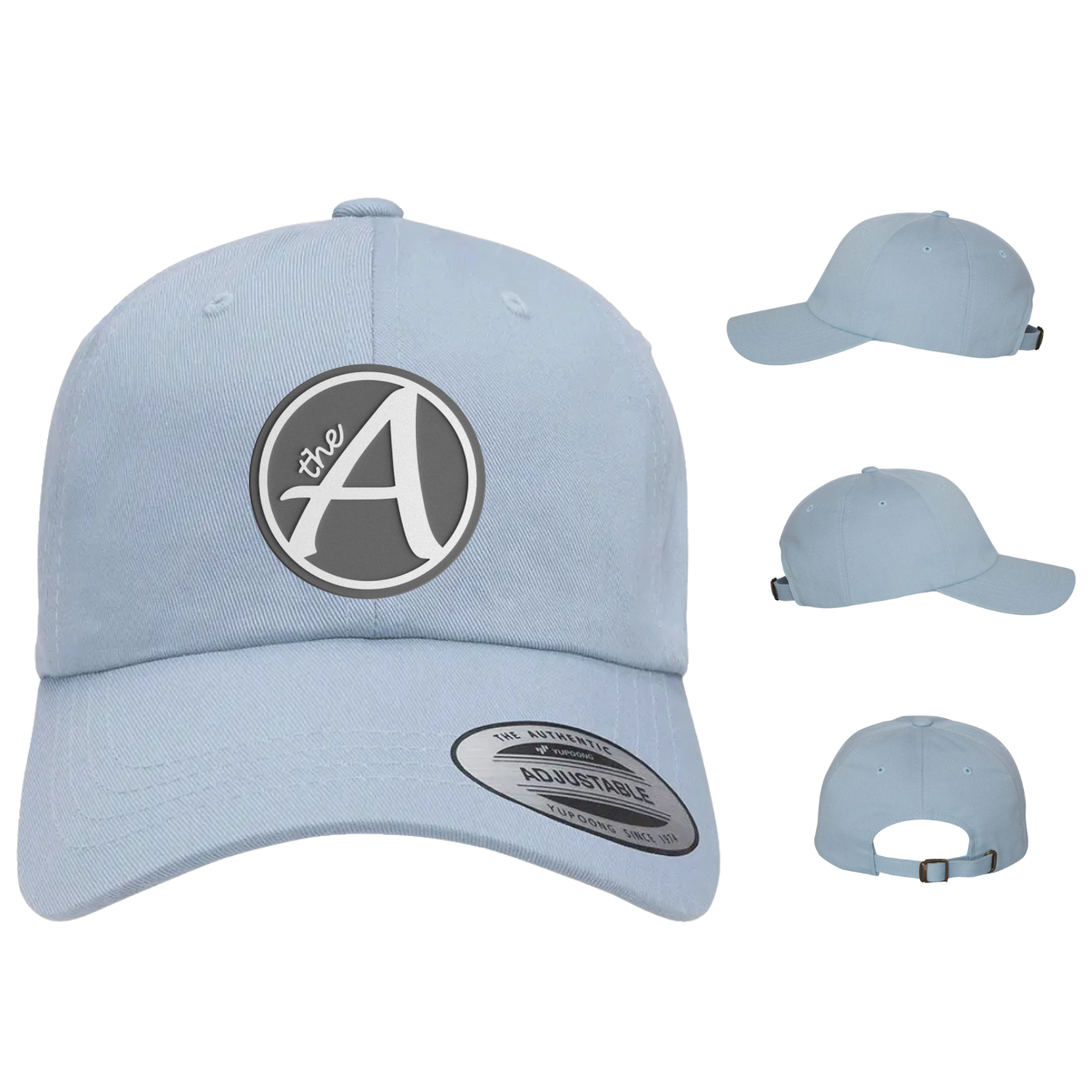 Yupoong 6245 - Dad Hat - Ultra Low Profile - Grey Wolf - White & Grey