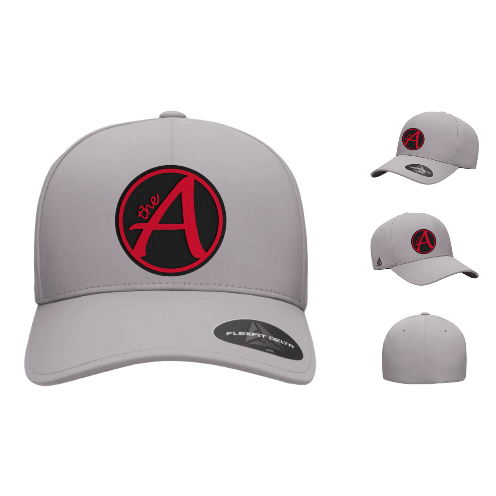 Flexfit 180 - Delta Seamless Fitted Cap - Mid Profile - Black & Red Collection