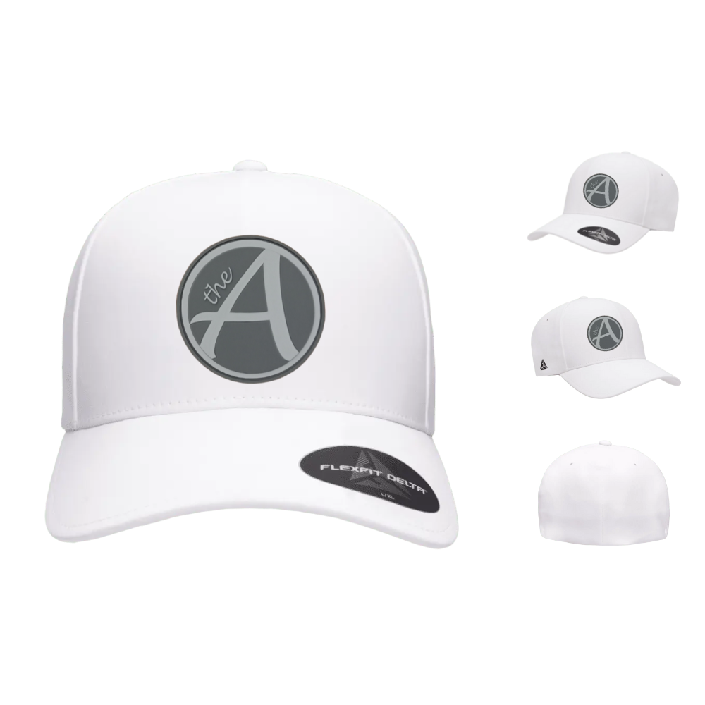 Flexfit 180 - Delta Seamless Fitted Cap - Mid Profile - Grey Wolf - White & Grey