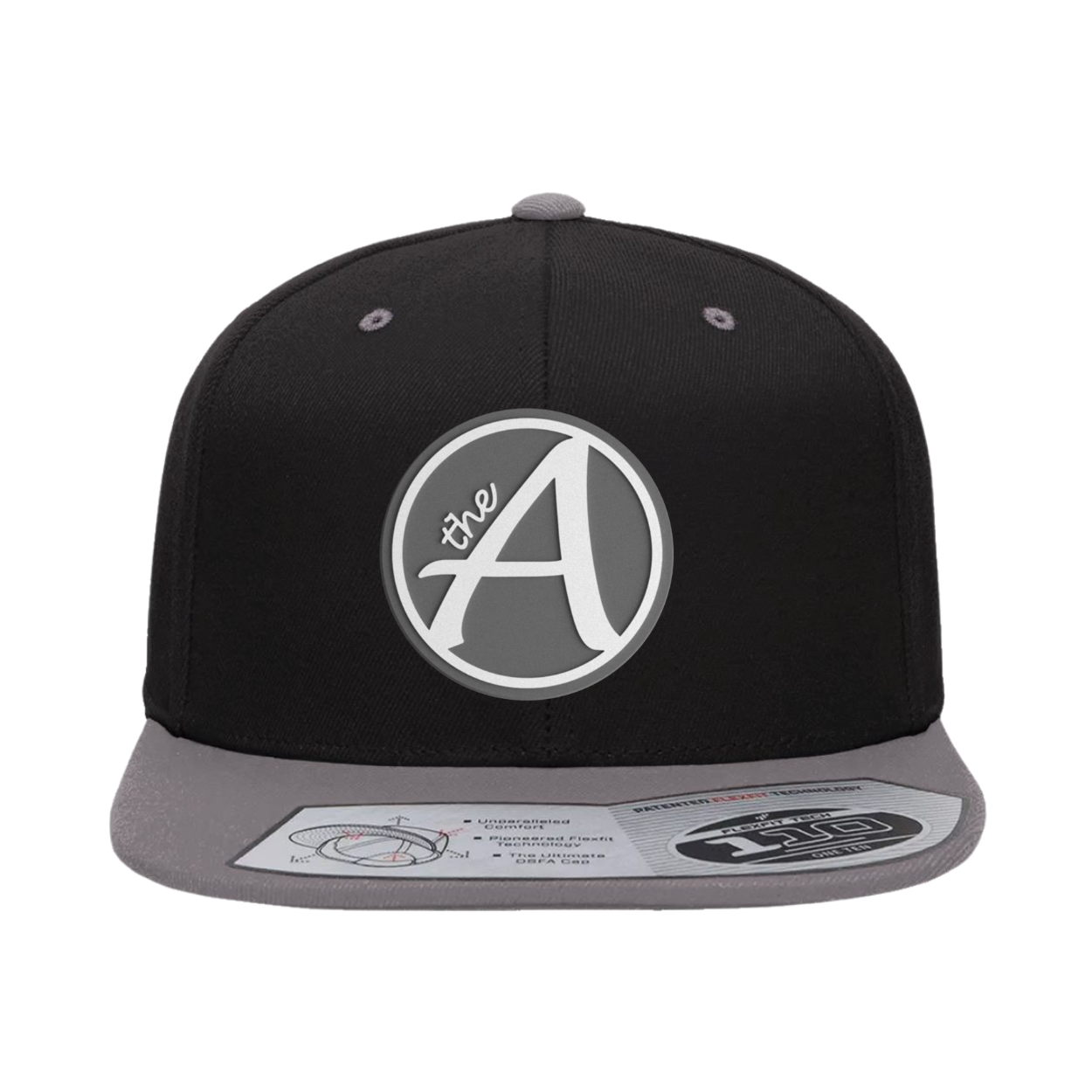 Flexfit 110 Two Tone - Flat Bill Hat - High Profile - Grey Wolf - White & Grey