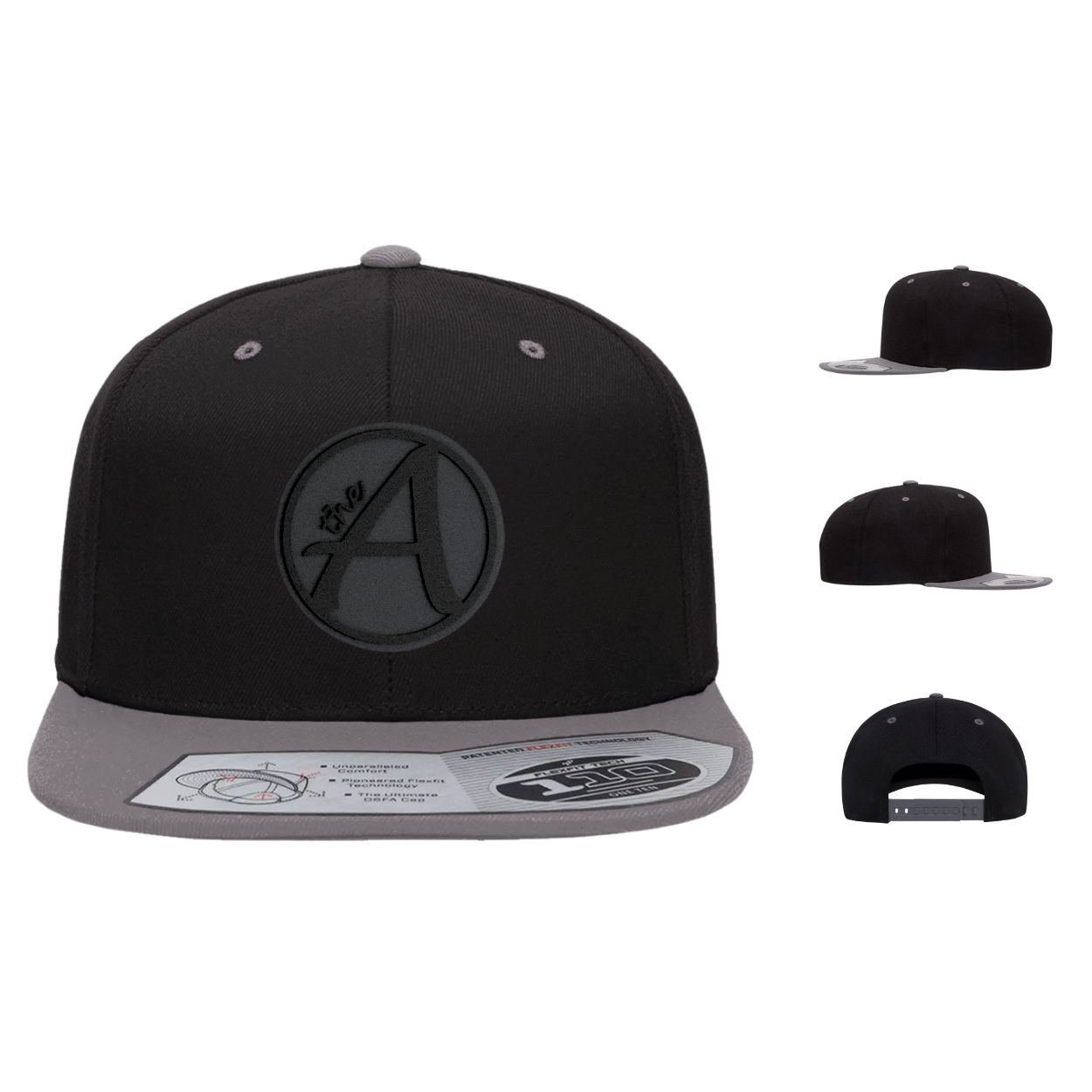 Flexfit 110 Two Tone - Flat Bill Hat - High Profile - Black Series