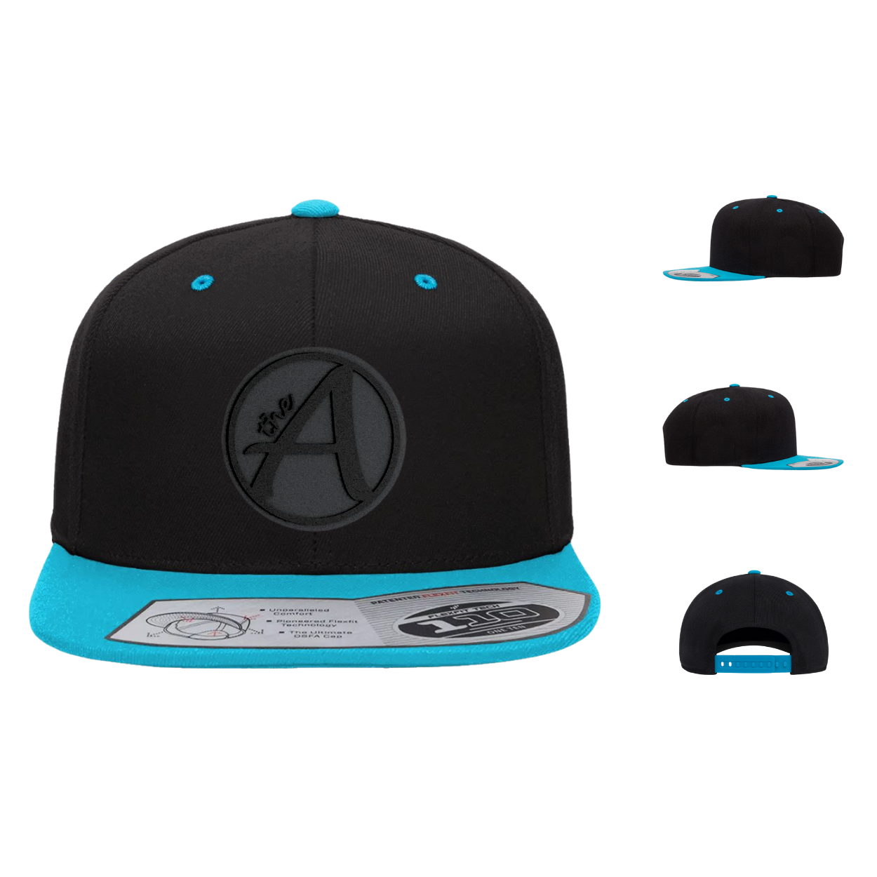 Flexfit 110 Two Tone - Flat Bill Hat - High Profile - Black Series