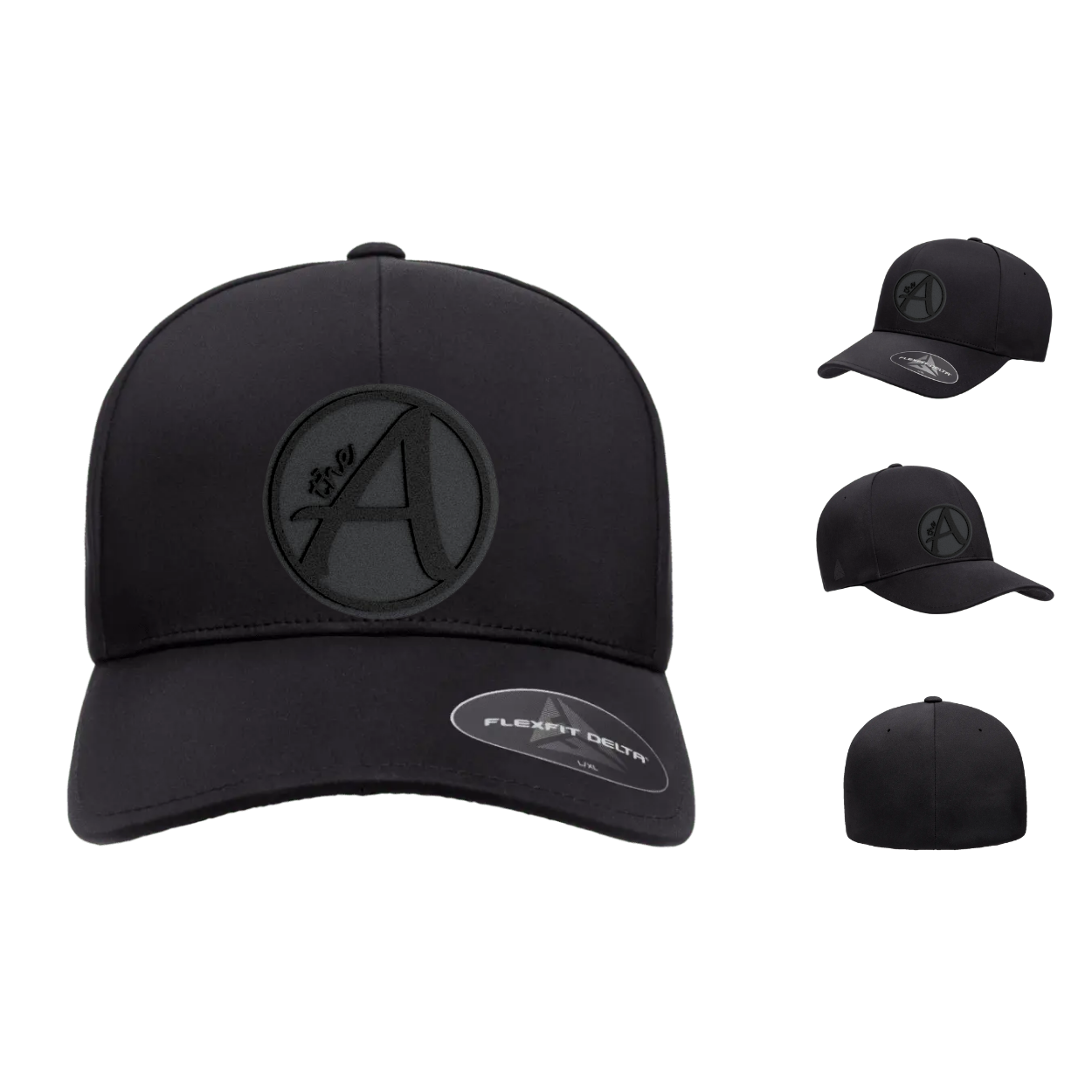Flexfit 180 - Delta Seamless Fitted Cap - Mid Profile - Black Series