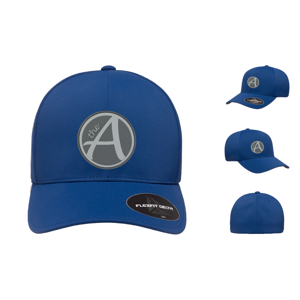 Flexfit 180 - Delta Seamless Fitted Cap - Mid Profile - Grey Wolf - White & Grey