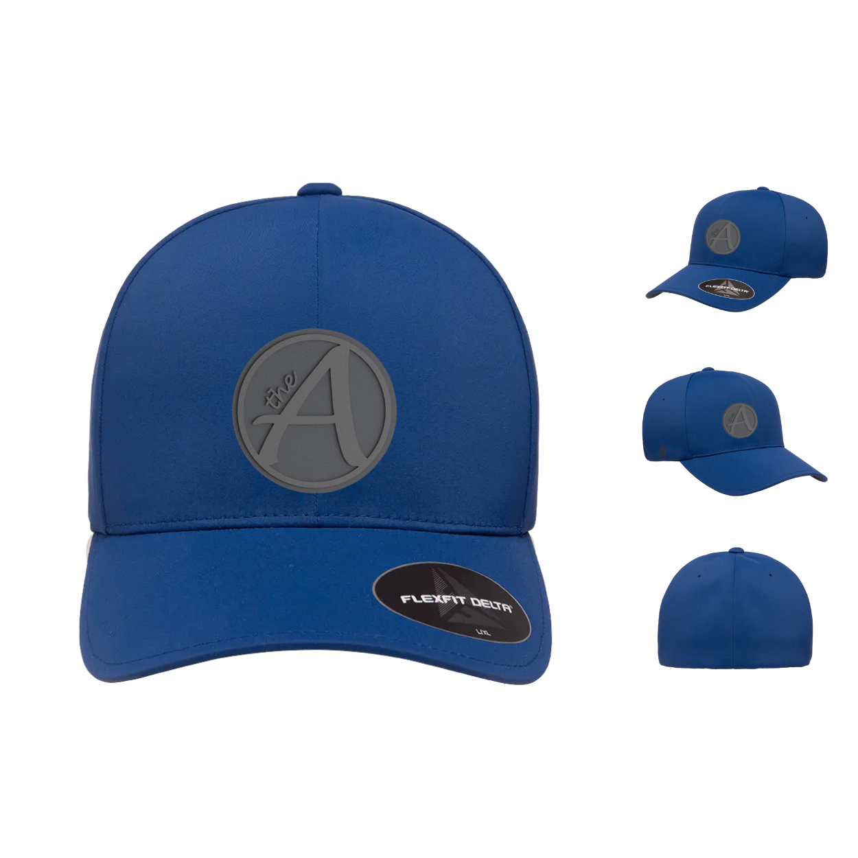 Flexfit 180 - Delta Seamless Fitted Cap - Mid Profile - Grey Wolf - Grey On Grey