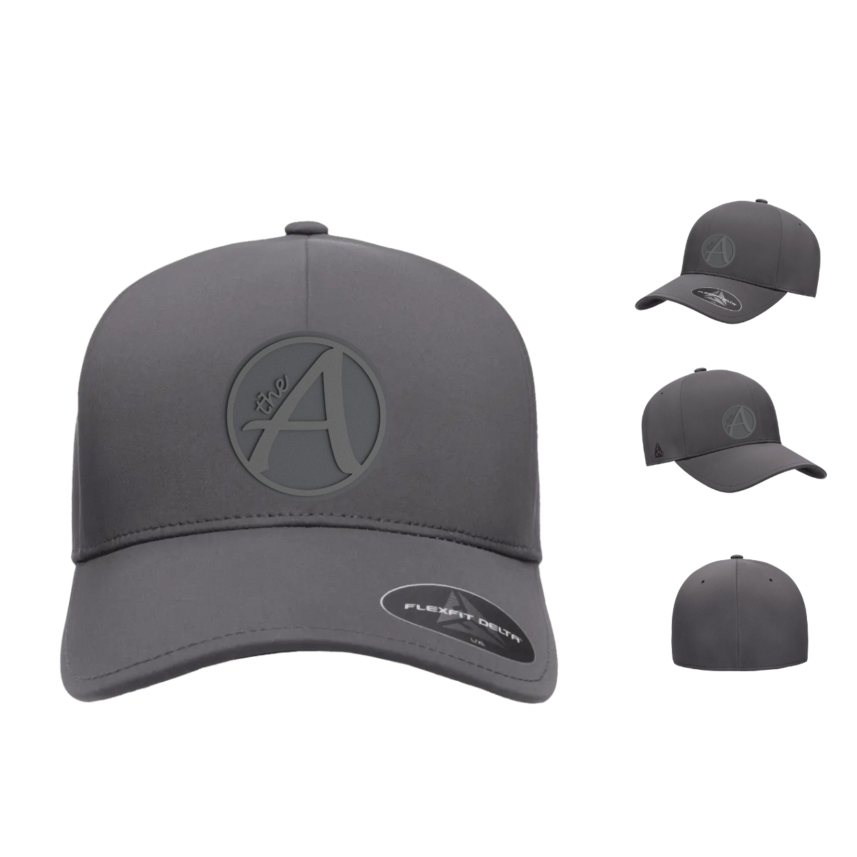 Flexfit 180 - Delta Seamless Fitted Cap - Mid Profile - Grey Wolf - Grey On Grey
