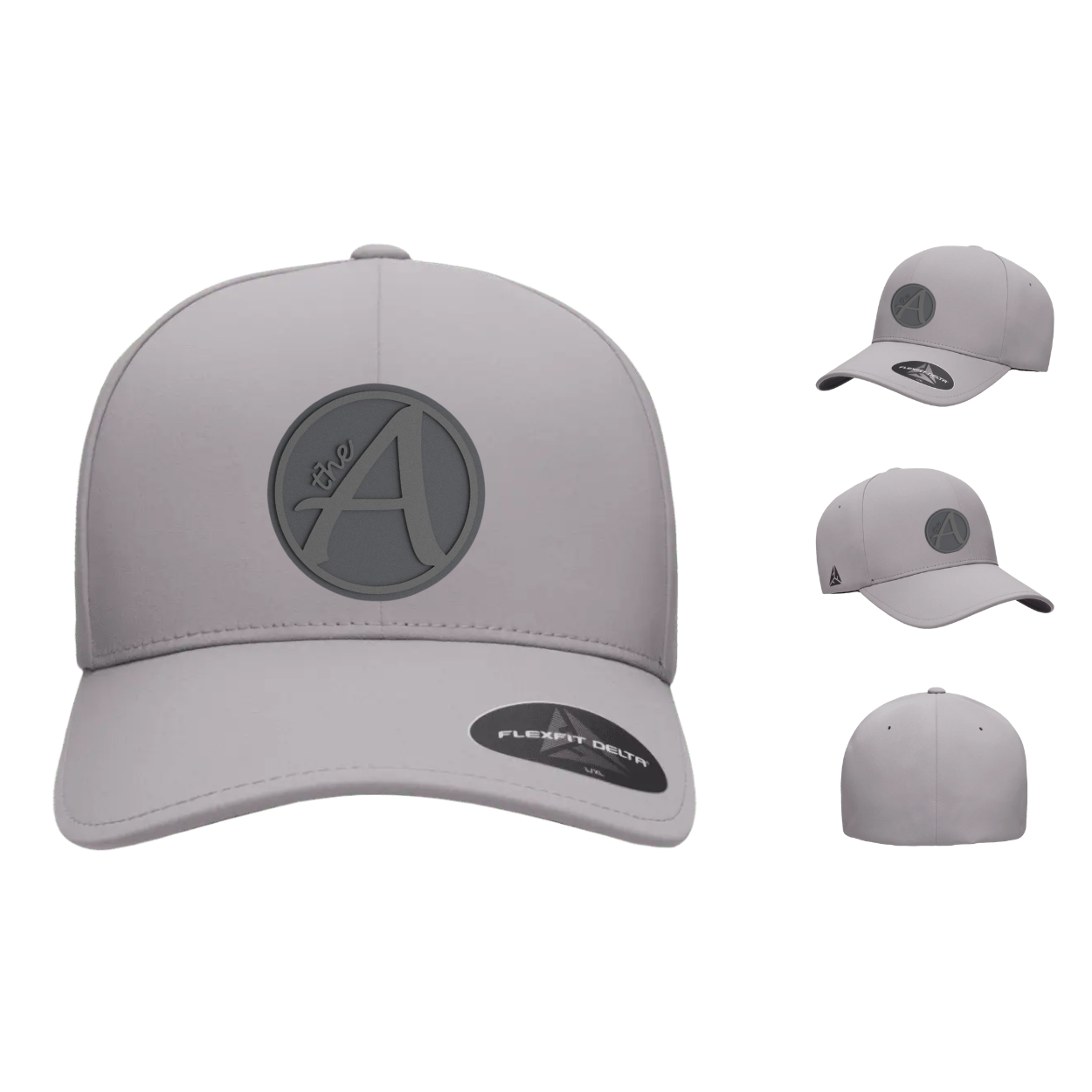 Flexfit 180 - Delta Seamless Fitted Cap - Mid Profile - Grey Wolf - Grey On Grey