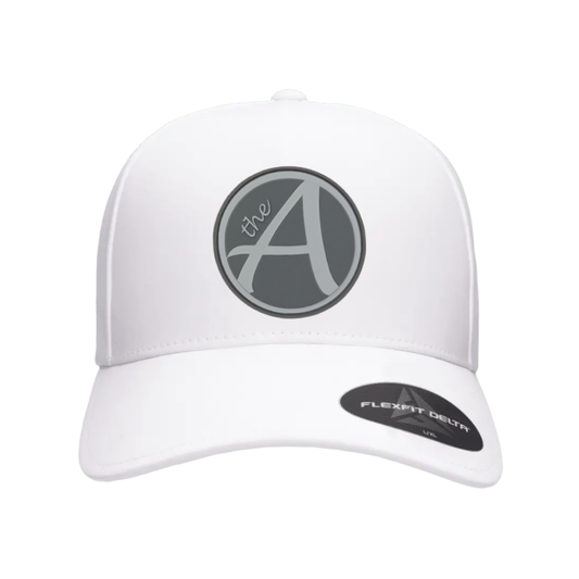 Flexfit 180 - Delta Seamless Fitted Cap - Mid Profile - Grey Wolf - White & Grey