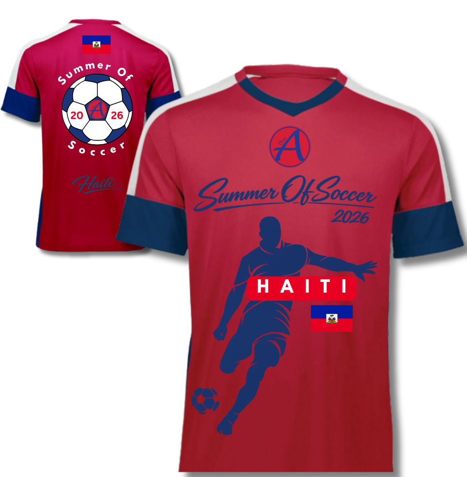 Red and Blue Men's Performance Jersey - HAITI