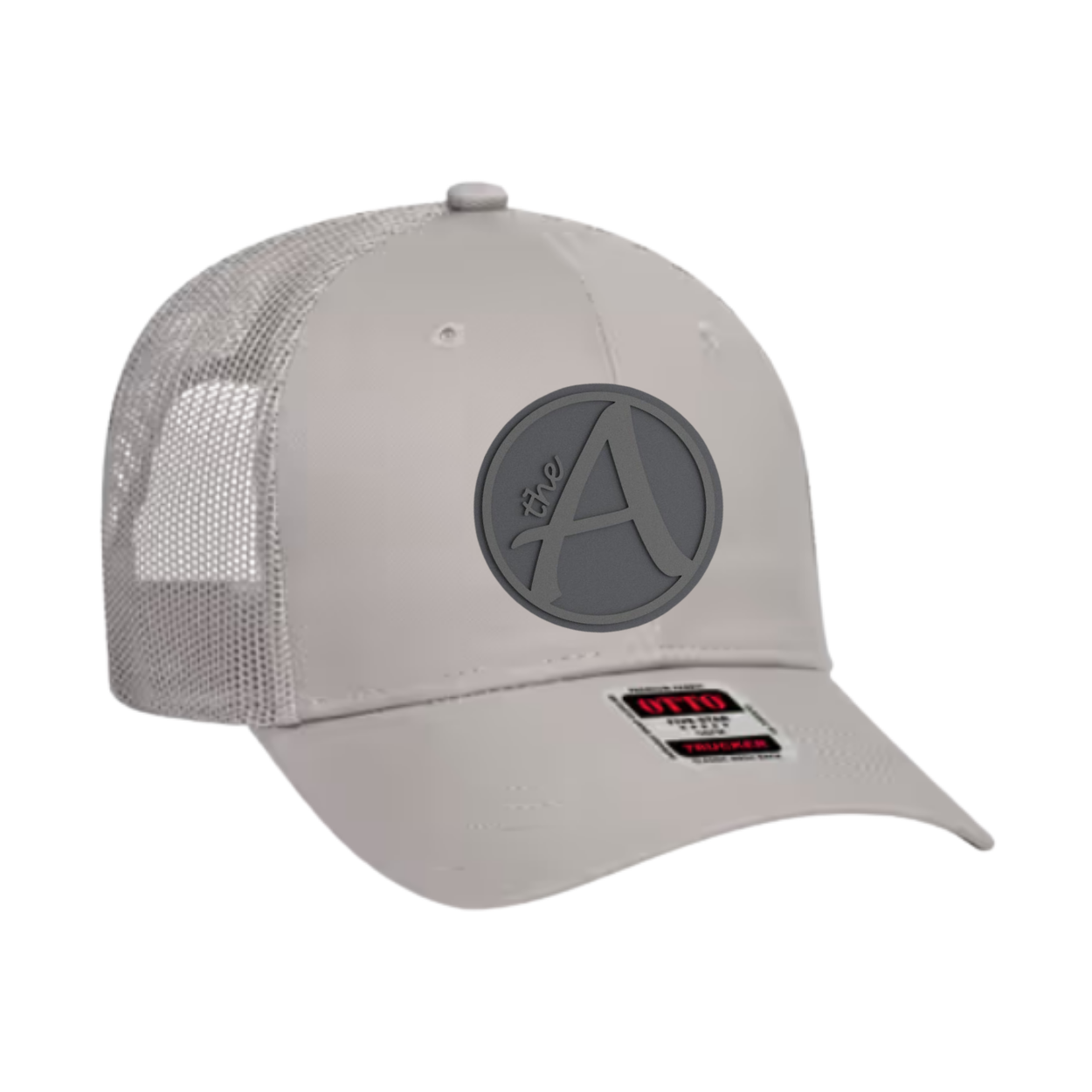 OTTO 83-473 Trucker Hat - Low Profile - Grey Wolf - Grey On Grey