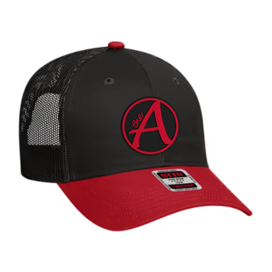OTTO 83-473 Trucker Hat - Low Profile - Black & Red Collection