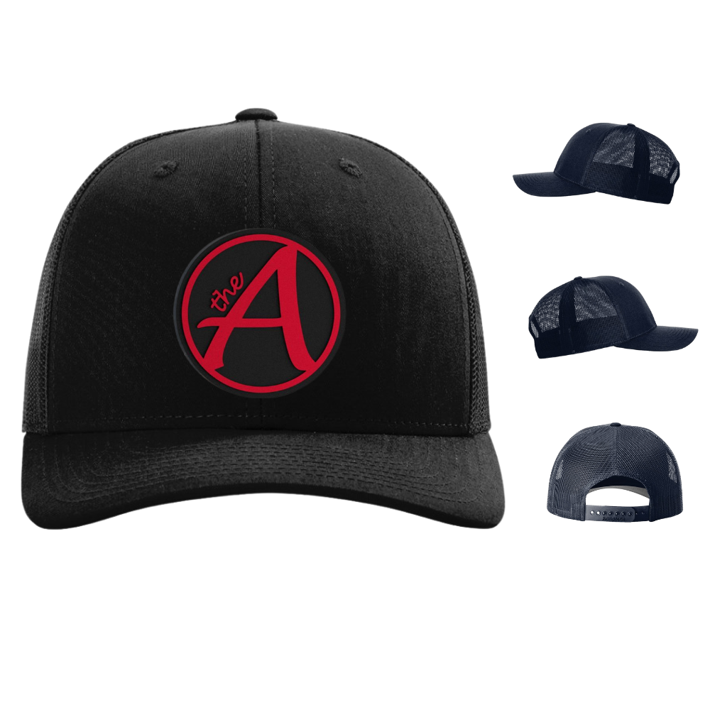 Richardson 112 Trucker Hat - Mid Profile - Black & Red Collection