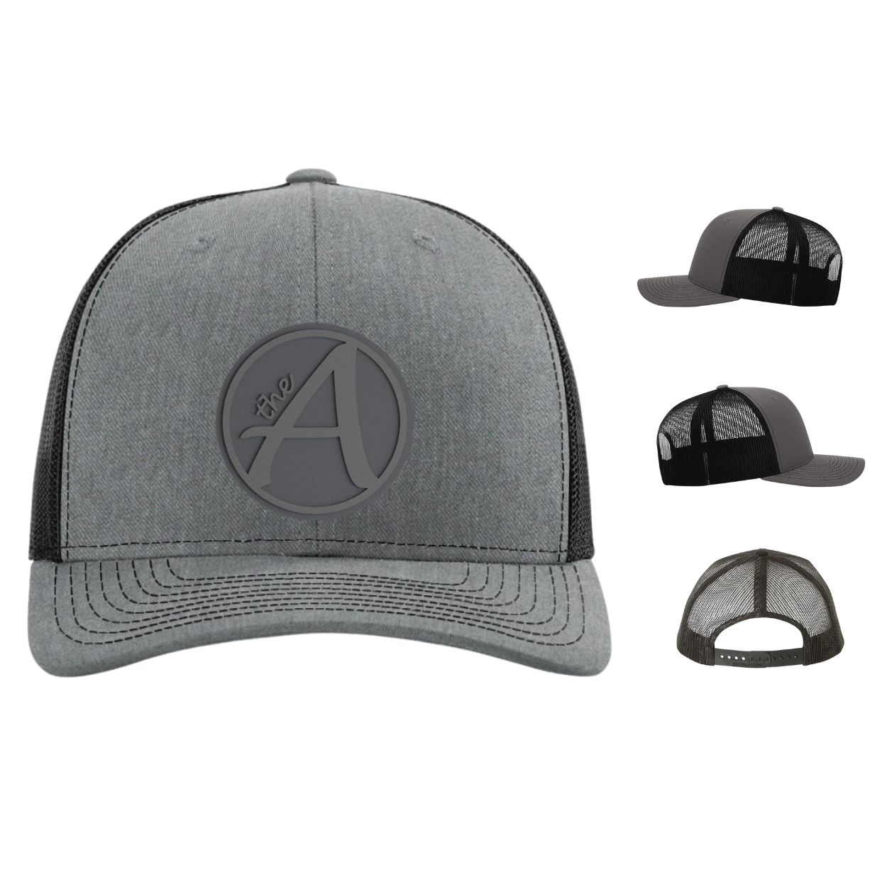 Richardson 112 Trucker Hat - Mid Profile - Grey Wolf - Grey On Grey