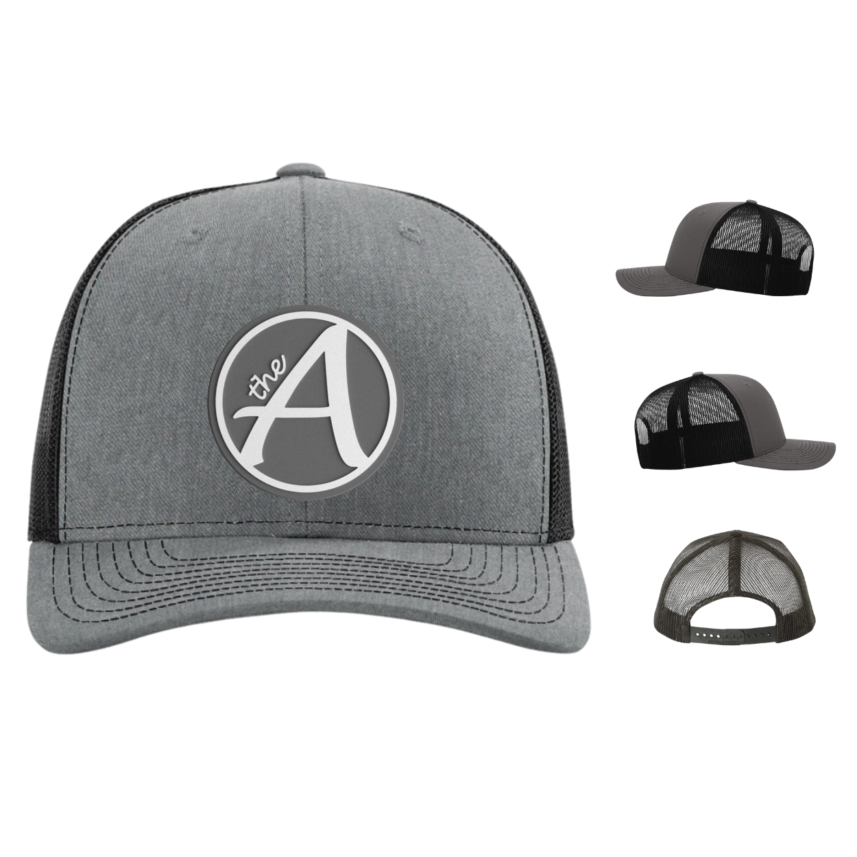 Richardson 112 Trucker Hat - Mid Profile - Grey Wolf -  White & Grey