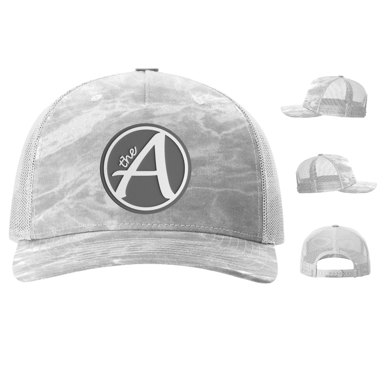 Richardson 112 Trucker Hat - Mid Profile - Grey Wolf -  White & Grey