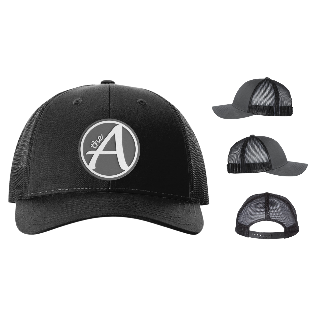 Richardson 115 Trucker Hat - Low Profile - Grey Wolf - White & Grey