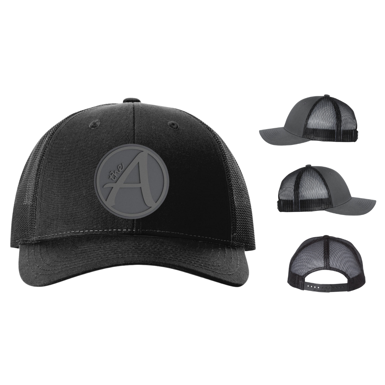 Richardson 115 Trucker Hat - Low Profile - Grey Wolf - Grey On Grey