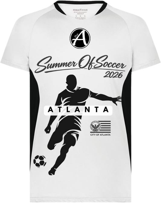 White and Black Unisex Performance Jersey - Black & White Design - ATLANTA