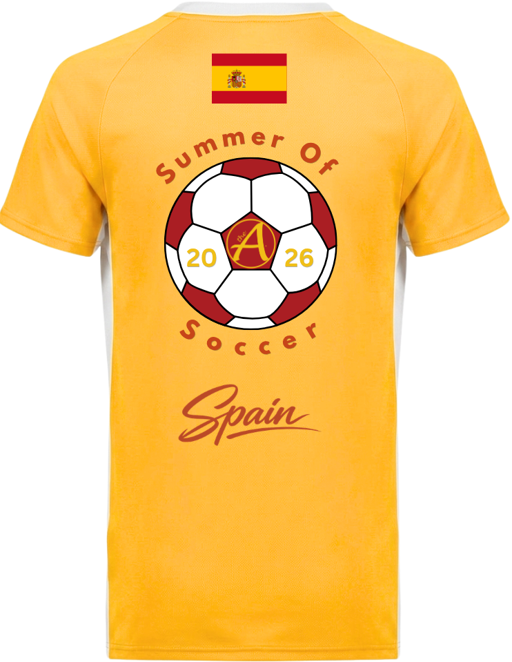 Gold and White Unisex Performance Jersey - SPAIN