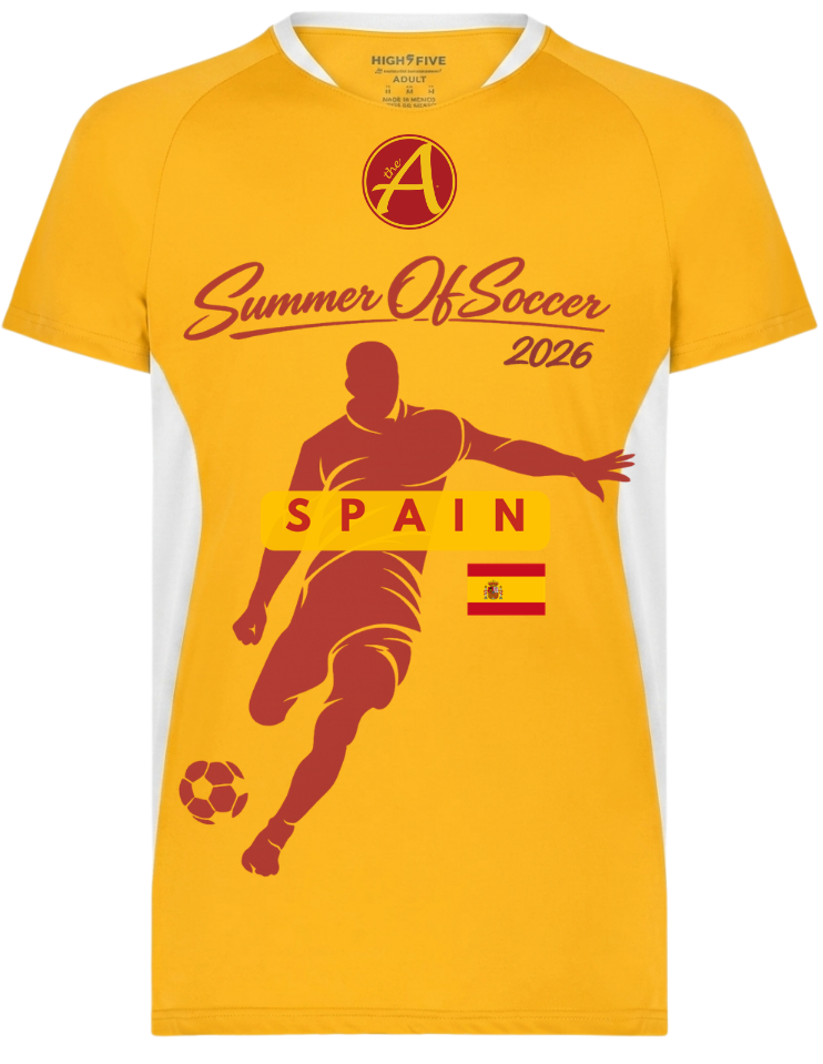 Gold and White Unisex Performance Jersey - SPAIN