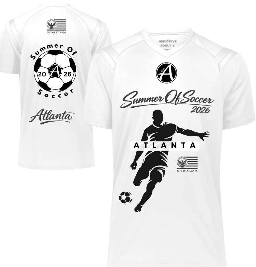 White Performance Men's Jersey - Black & White Design - ATLANTA
