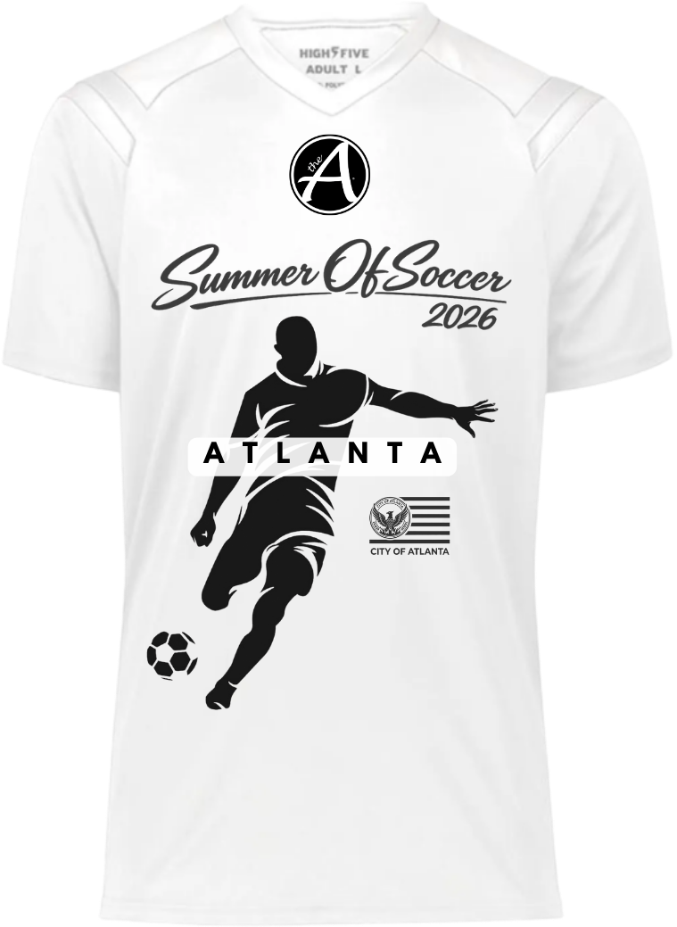 White Performance Men's Jersey - Black & White Design - ATLANTA