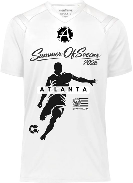 White Performance Men's Jersey - Black & White Design - ATLANTA