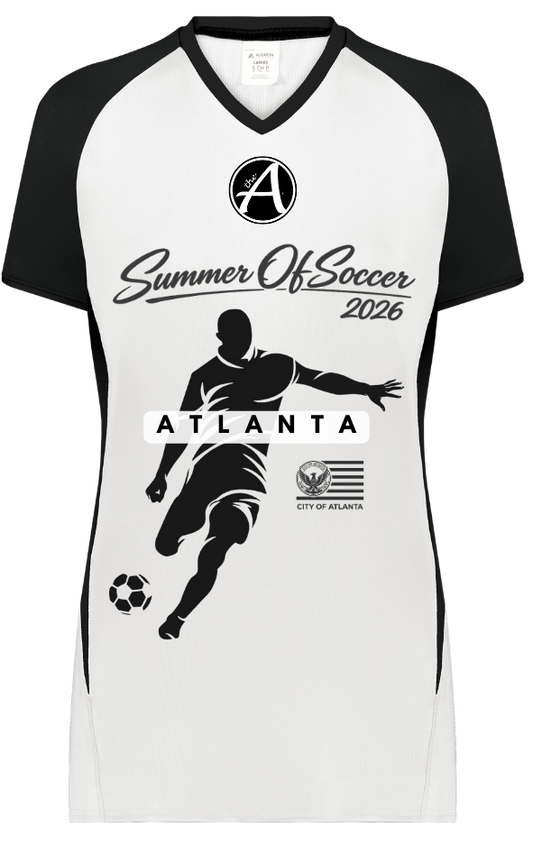 White and Black Women's Performance Jersey - Black & White - ATLANTA