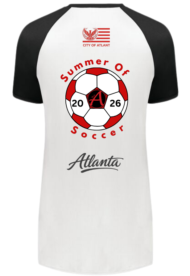 White and Black Women's Performance Jersey - Red & Black - ATLANTA