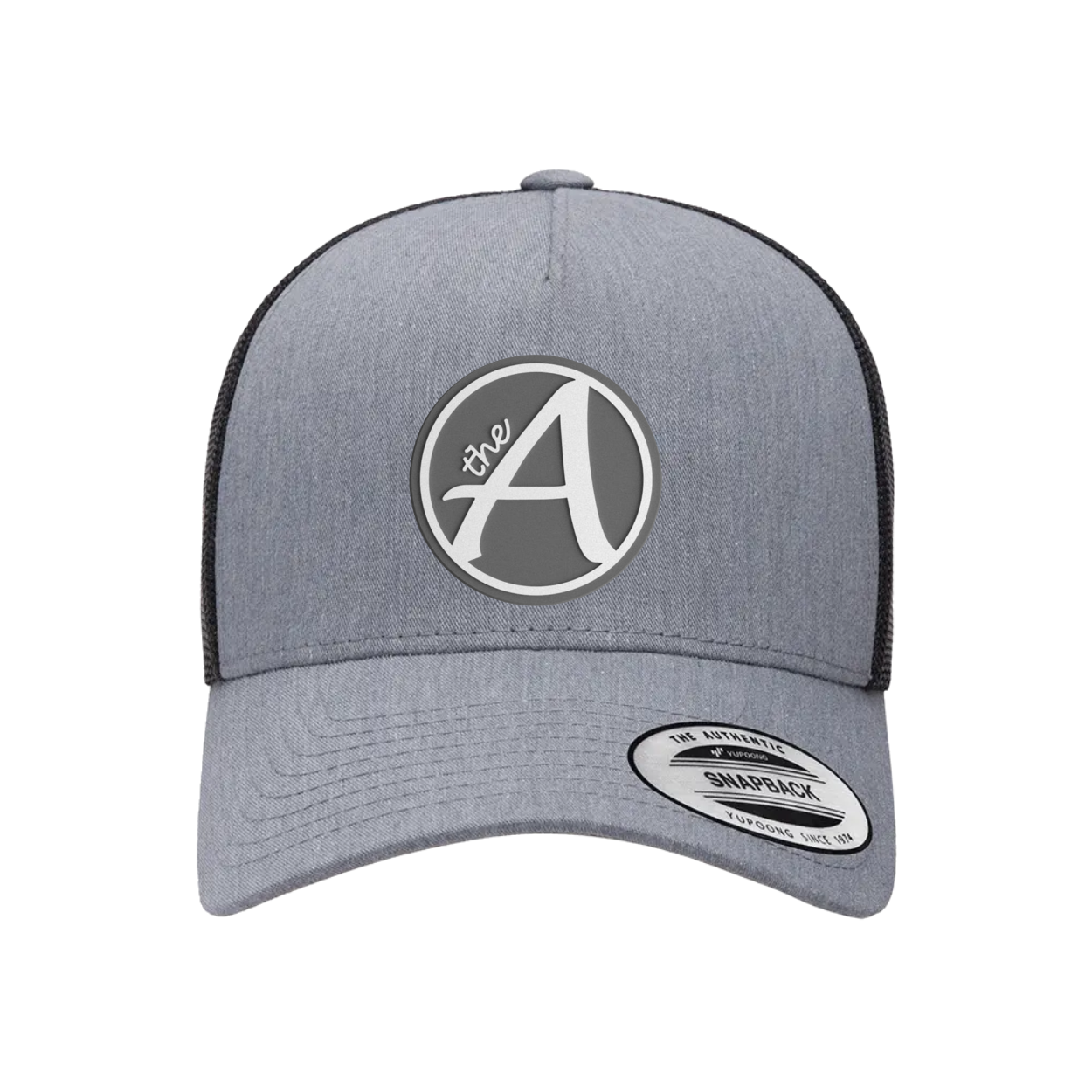 Yupoong 6506 - Five Panel Trucker - Mid Profile - Grey Wolf - White & Grey