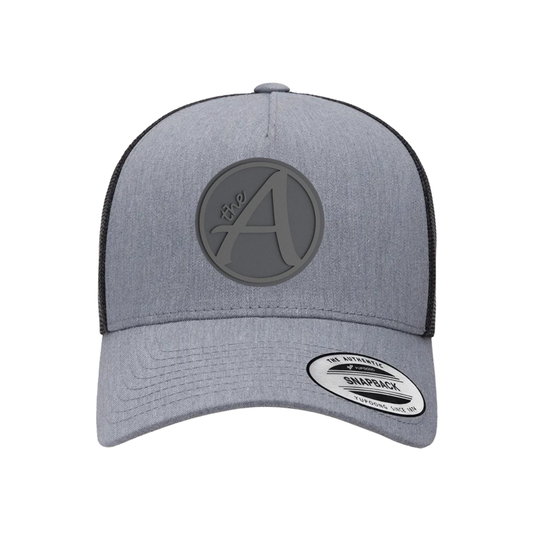 Yupoong 6506 - Five Panel Trucker - Mid Profile - Grey Wolf - Grey On Grey