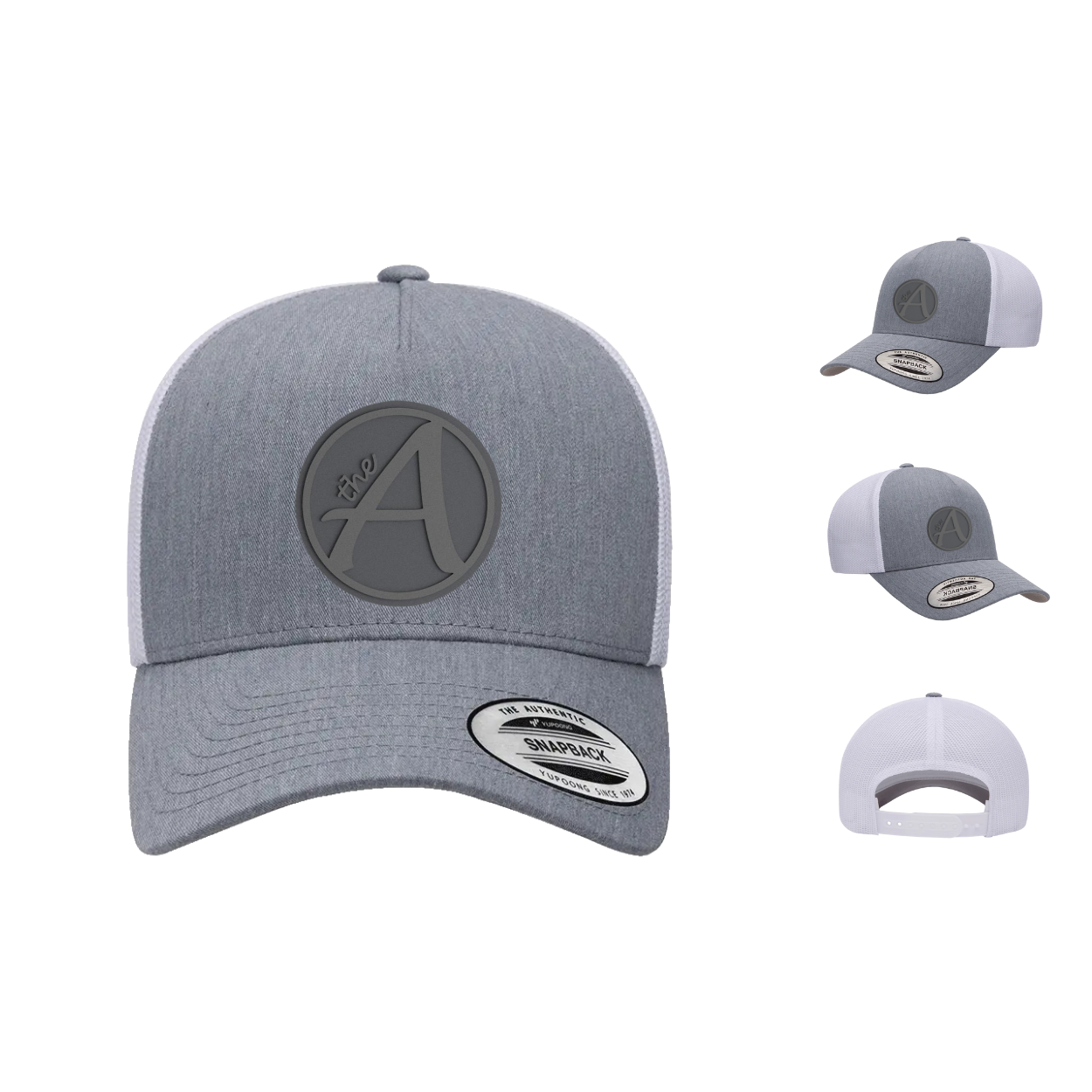 Yupoong 6506 - Five Panel Trucker - Mid Profile - Grey Wolf - Grey On Grey