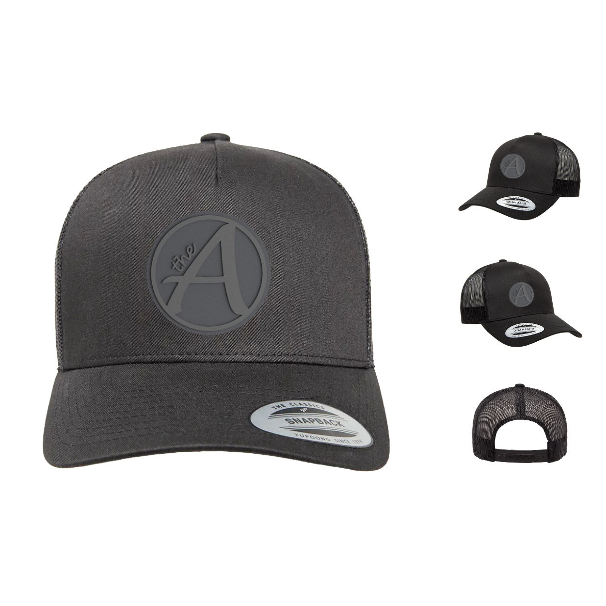 Yupoong 6506 - Five Panel Trucker - Mid Profile - Grey Wolf - Grey On Grey