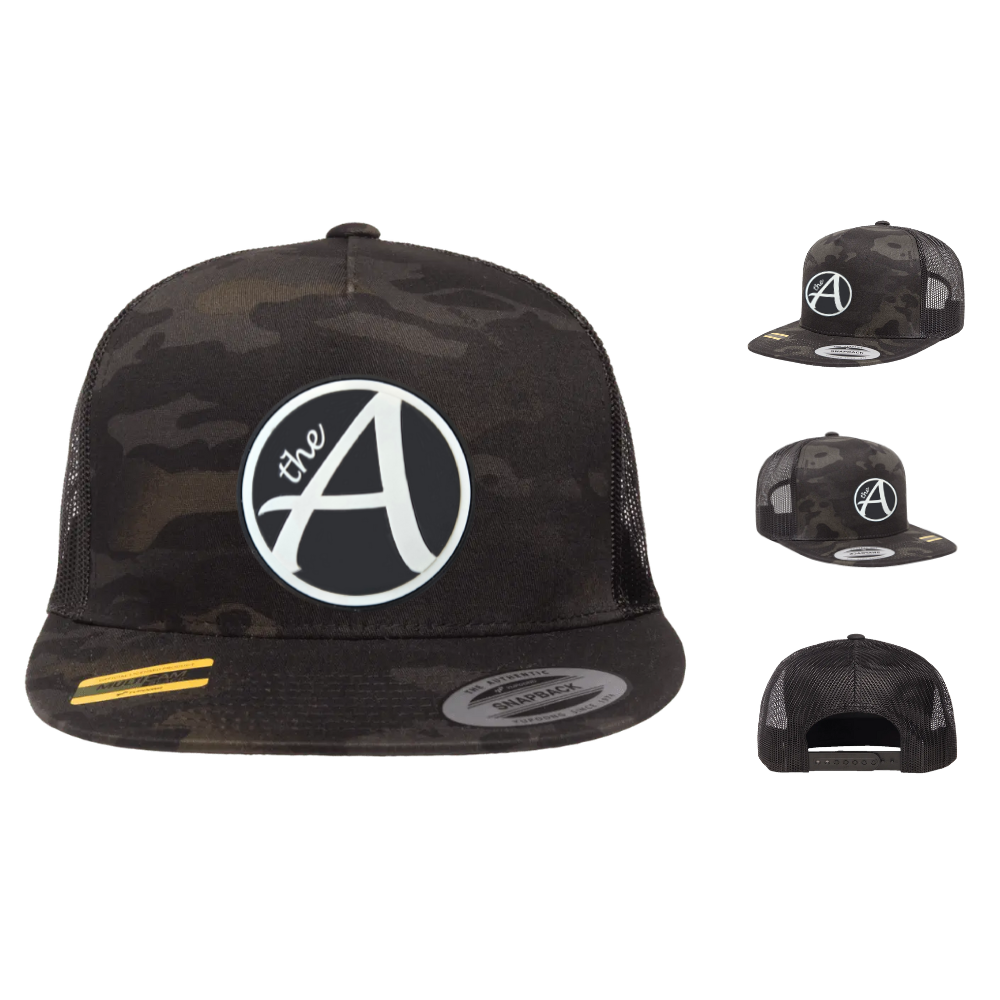 Yupoong 6006 - Flat Bill Hat - High Profile - Classic BW Collection