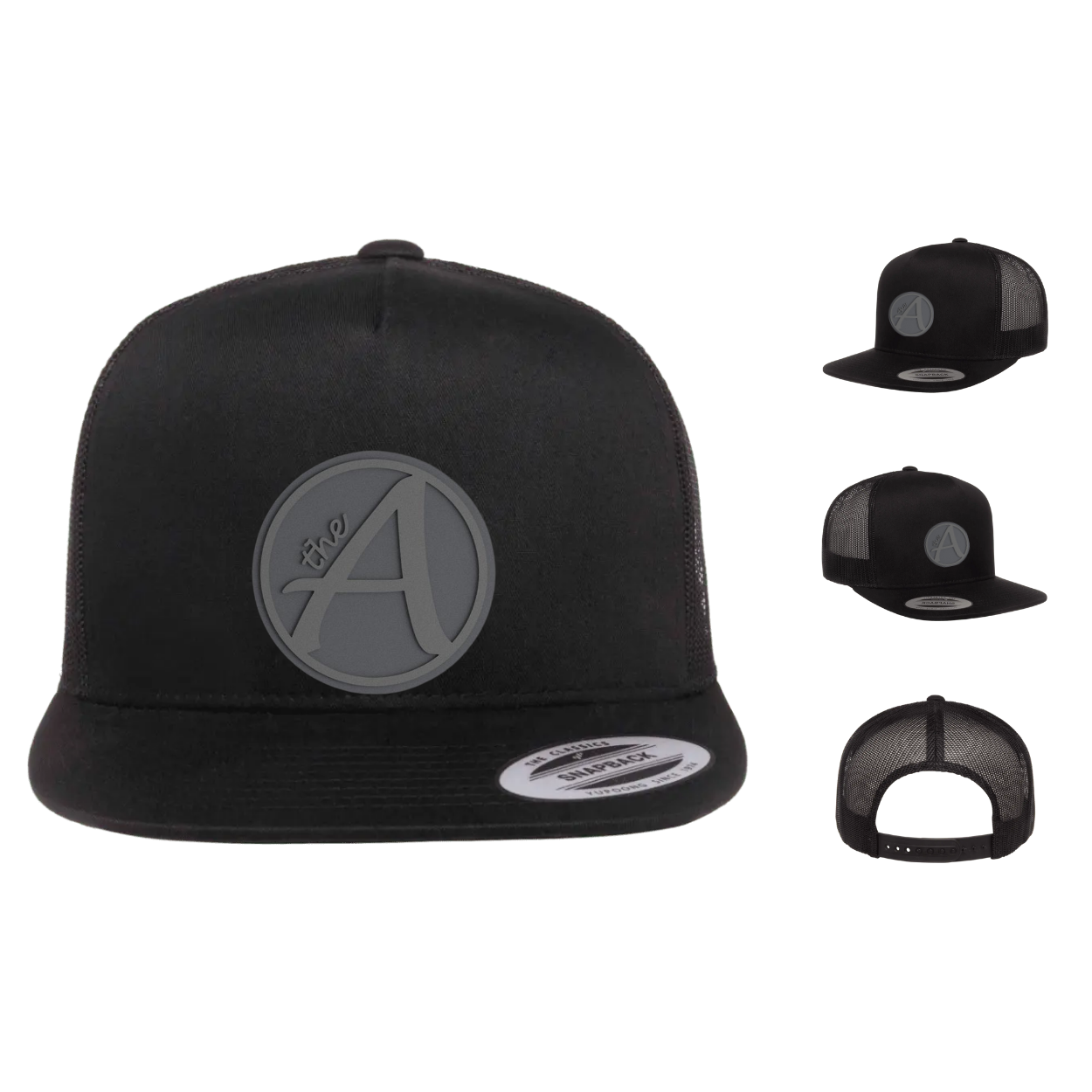 Yupoong 6006 - Flat Bill Hat - High Profile - Grey Wolf - Grey on Grey
